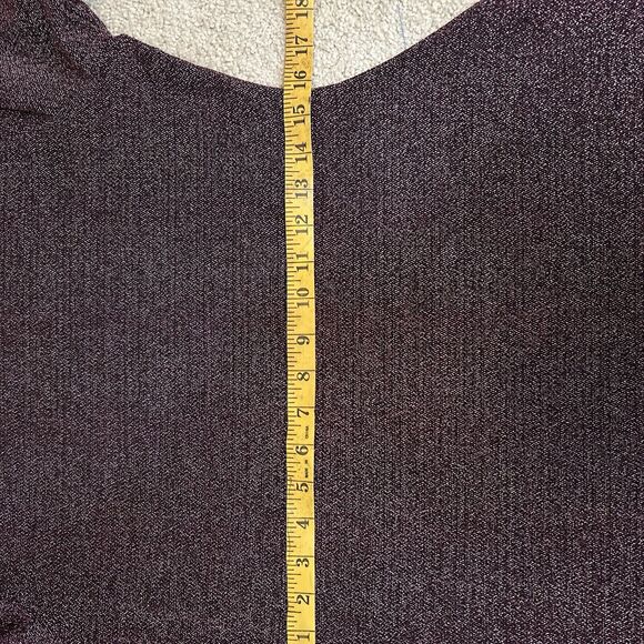 Reformation Riley Fit & Flare Long Sleeve Purple Black Metallic Dress Size XL - Picture 7 of 9